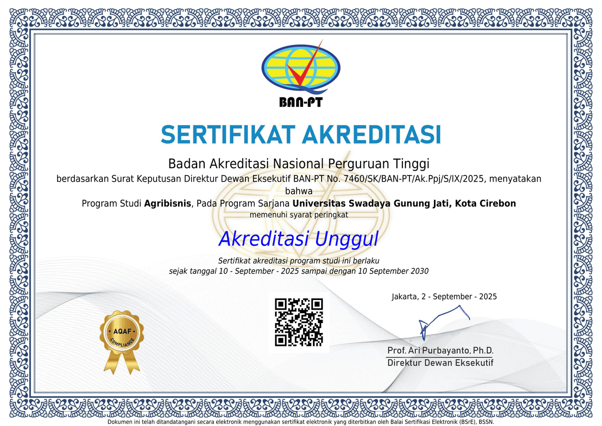 Sertifikat Akreditasi BAN-PT