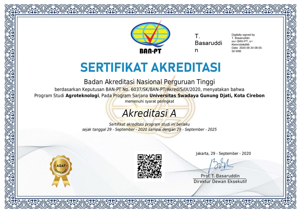 Sertifikat Akreditasi ASIIN